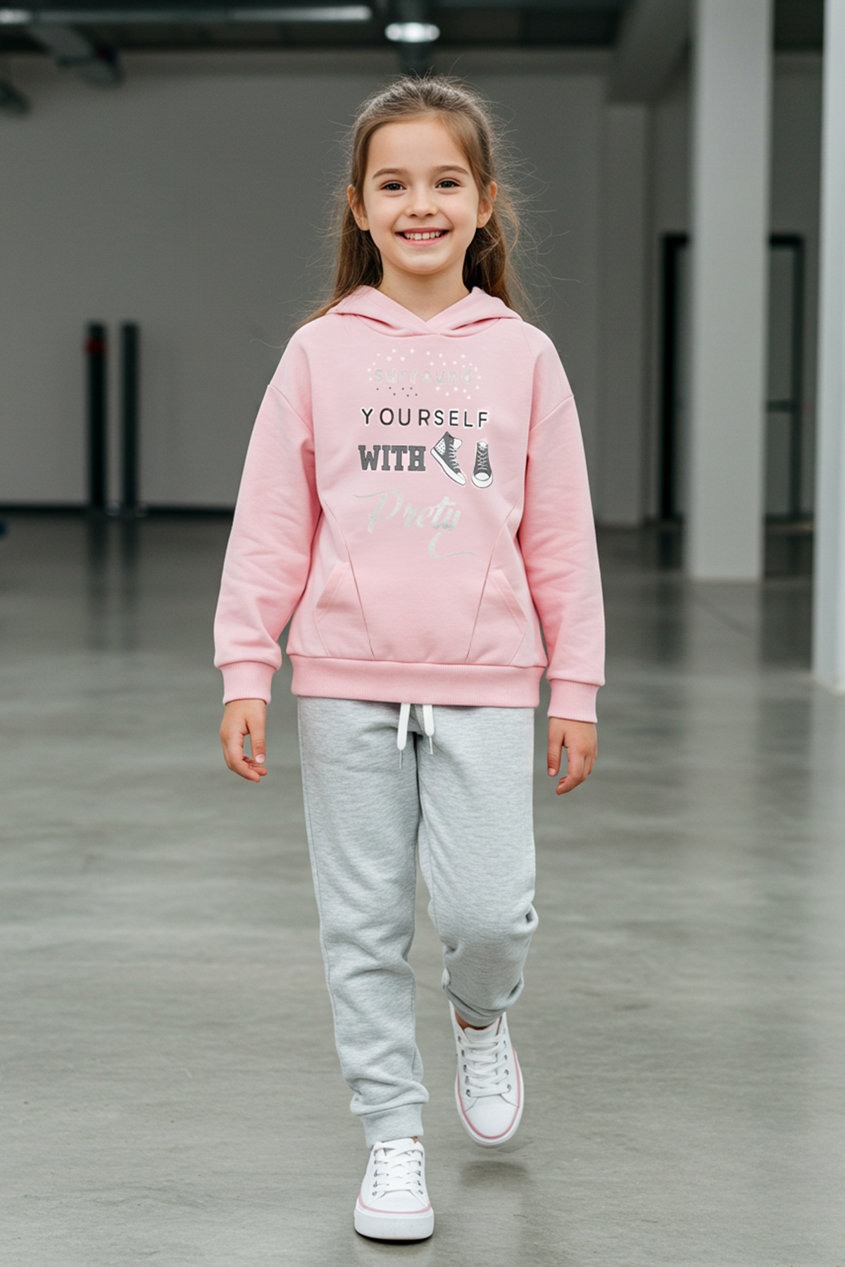 Trendyol Graphic Hoodie & Jogger Pants Set