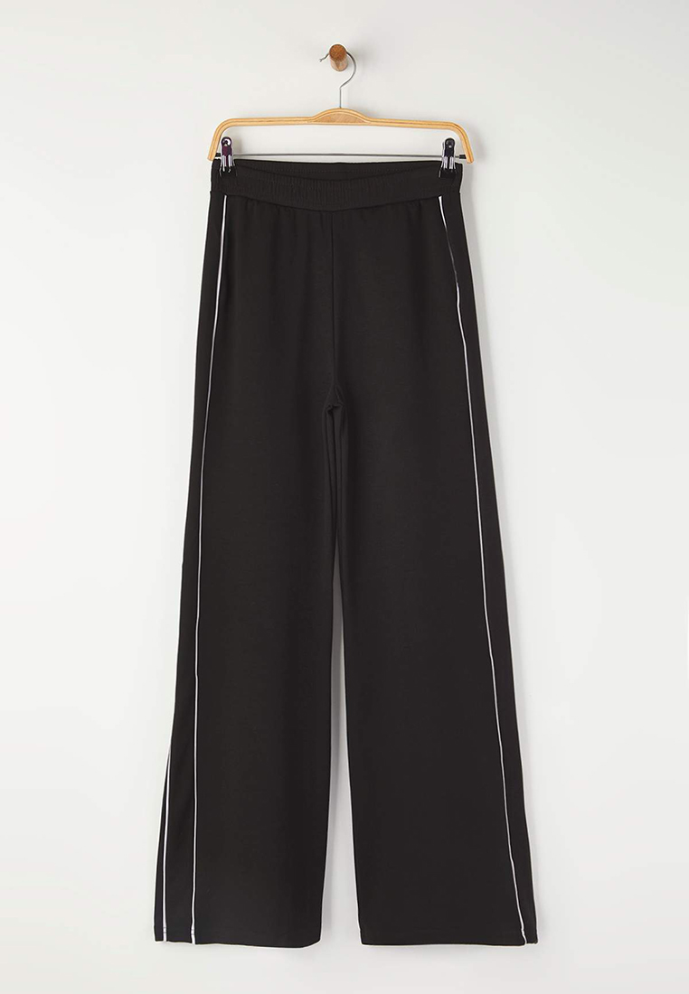 Trendyol Black Plain Interlock Sportswear Tracksuit Bottoms