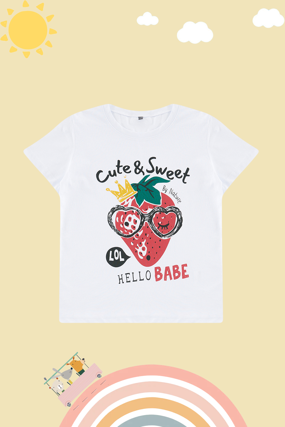 Trendyol Strawberry Printed T-Shirt