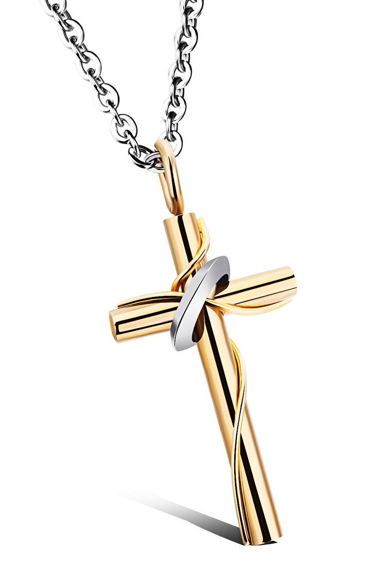 Trendyshop Cross Pendants Necklace(Gold)
