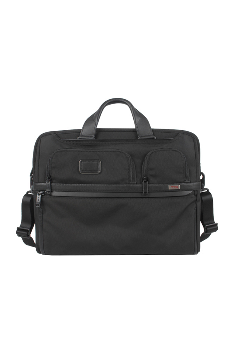 TUMI Alpha 3 Black Compact Large Screen Laptop Brief  In Black 117302-1041