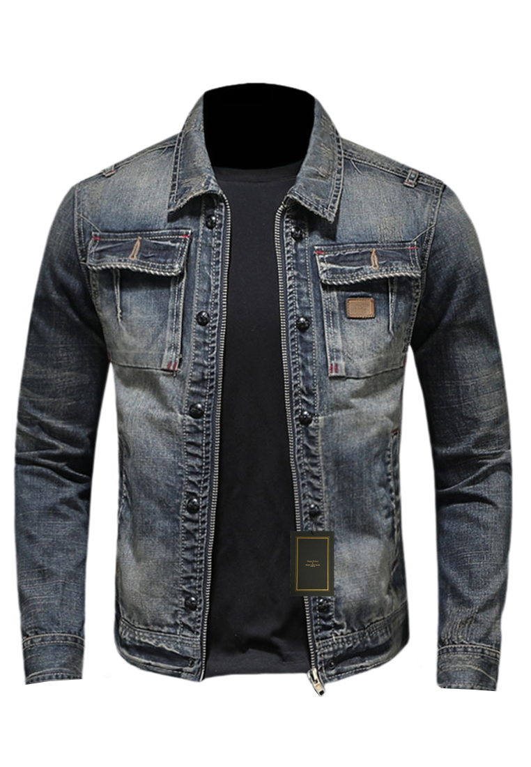 Twenty Eight Shoes Slim Denim Biker Jacket MJY-N1214-1