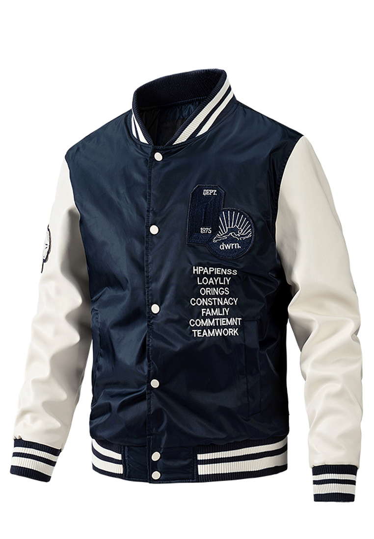 Twenty Eight Shoes Contrast Stitched Baseball Jacket BU77166