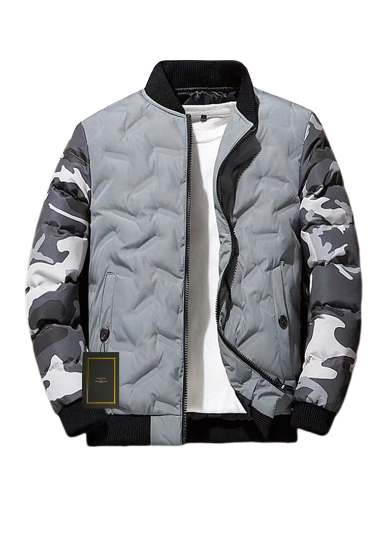 Twenty Eight Shoes Camouflage Patchwork Baseball Jacket FX9988