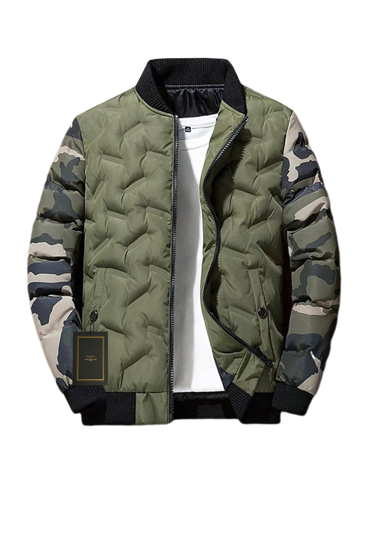 Twenty Eight Shoes Camouflage Patchwork Baseball Jacket FX9988