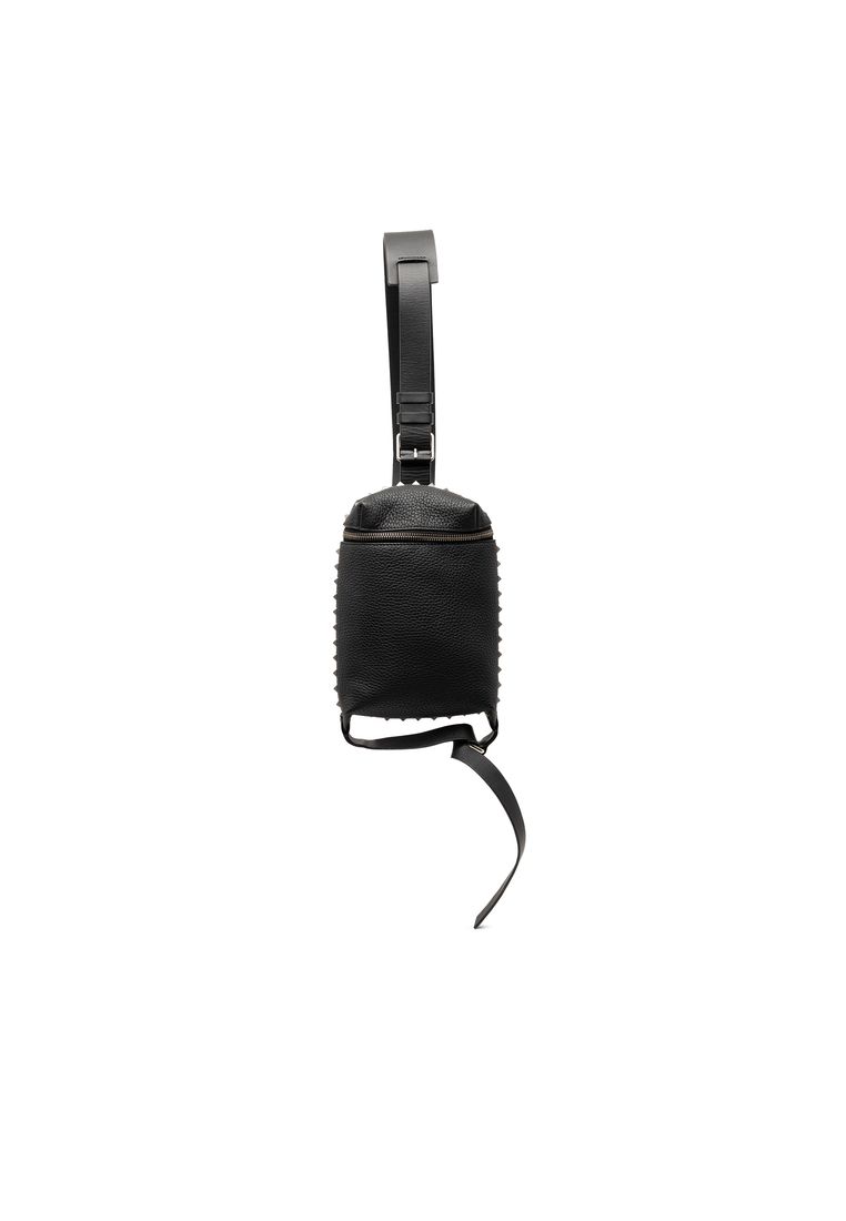 Valentino Pre-Loved Valentino Grainy Calfskin Rockstud Convertible Sling Bag