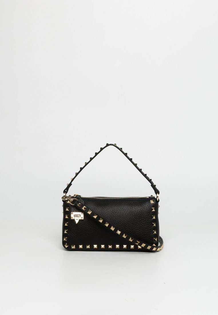 Valentino Small Rockstud Grainy Calfskin Crossbody Bag/top Handle