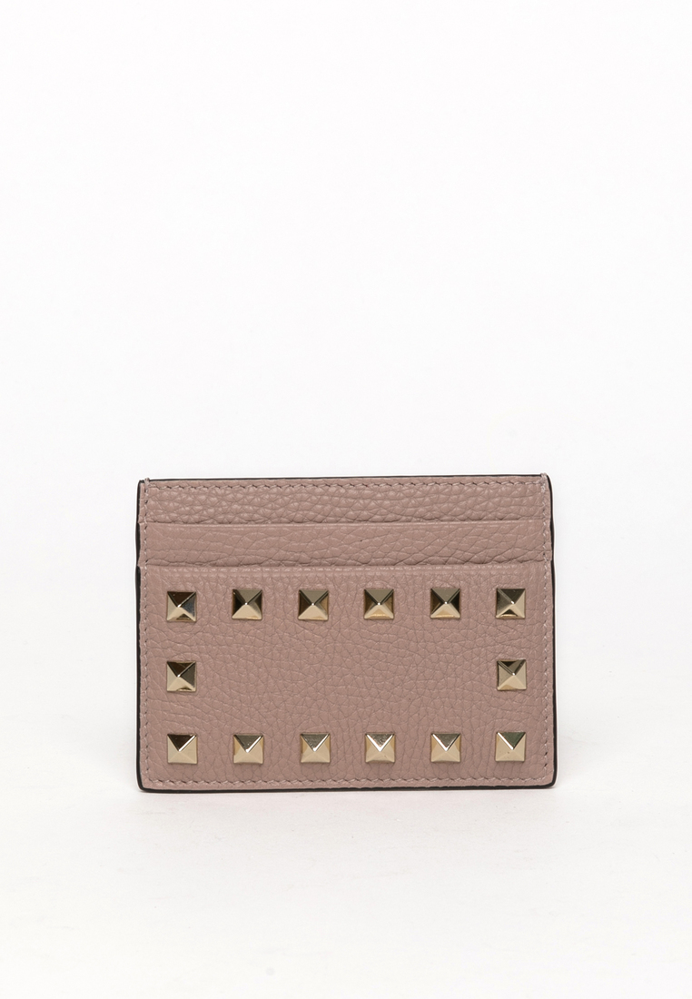 Valentino Rockstud Grainy Calfskin Cardholder Card holder