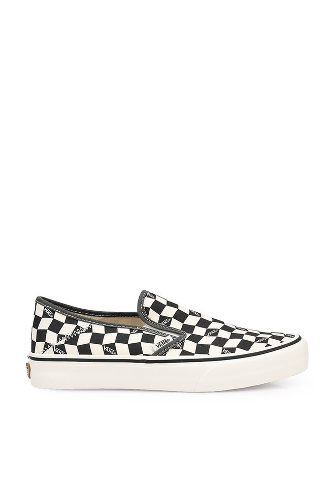 slip on checkered vans womens