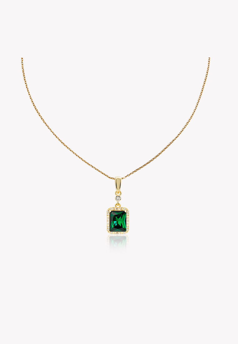 Victoria Hyde London Necklace Vladimir In Gold - Green