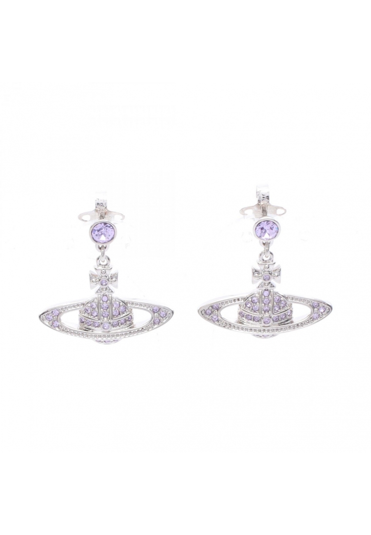 Vivienne Westwood Pre-Loved Vivienne Westwood MINI BAS RELIEF DROP earrings Rhinestone Silver Light 