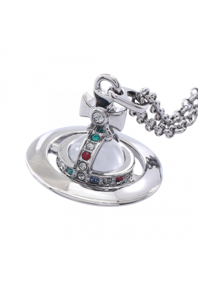 Vivienne Westwood Pre-Loved Vivienne Westwood NEW TINY ORB RUTH necklace Rhinestone Silver multicolo