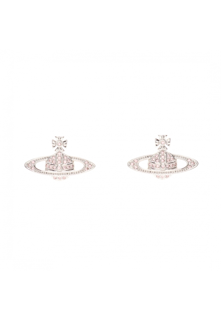 Vivienne Westwood Pre-Loved Vivienne Westwood MINI BAS RELIEF earrings Rhinestone Silver pink