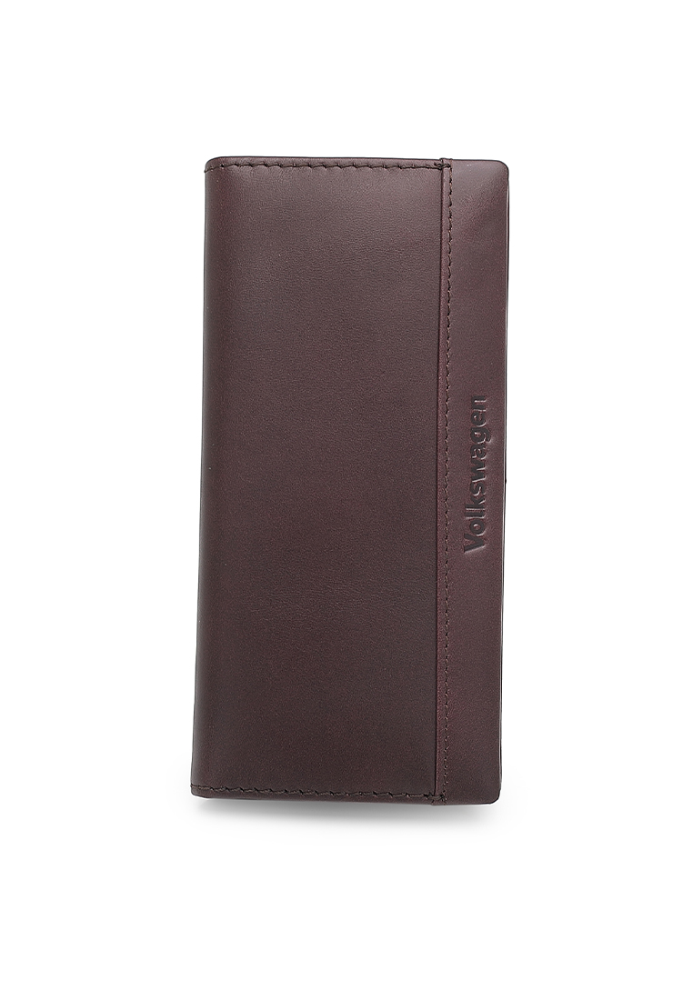 Volkswagen Genuine Leather RFID Blocking Long Wallet - Brown