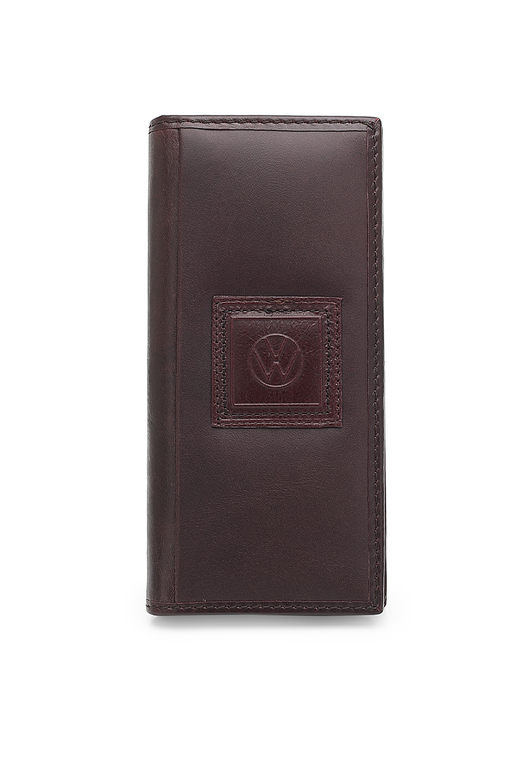 Volkswagen Genuine Leather RFID Blocking Long Wallet - Brown