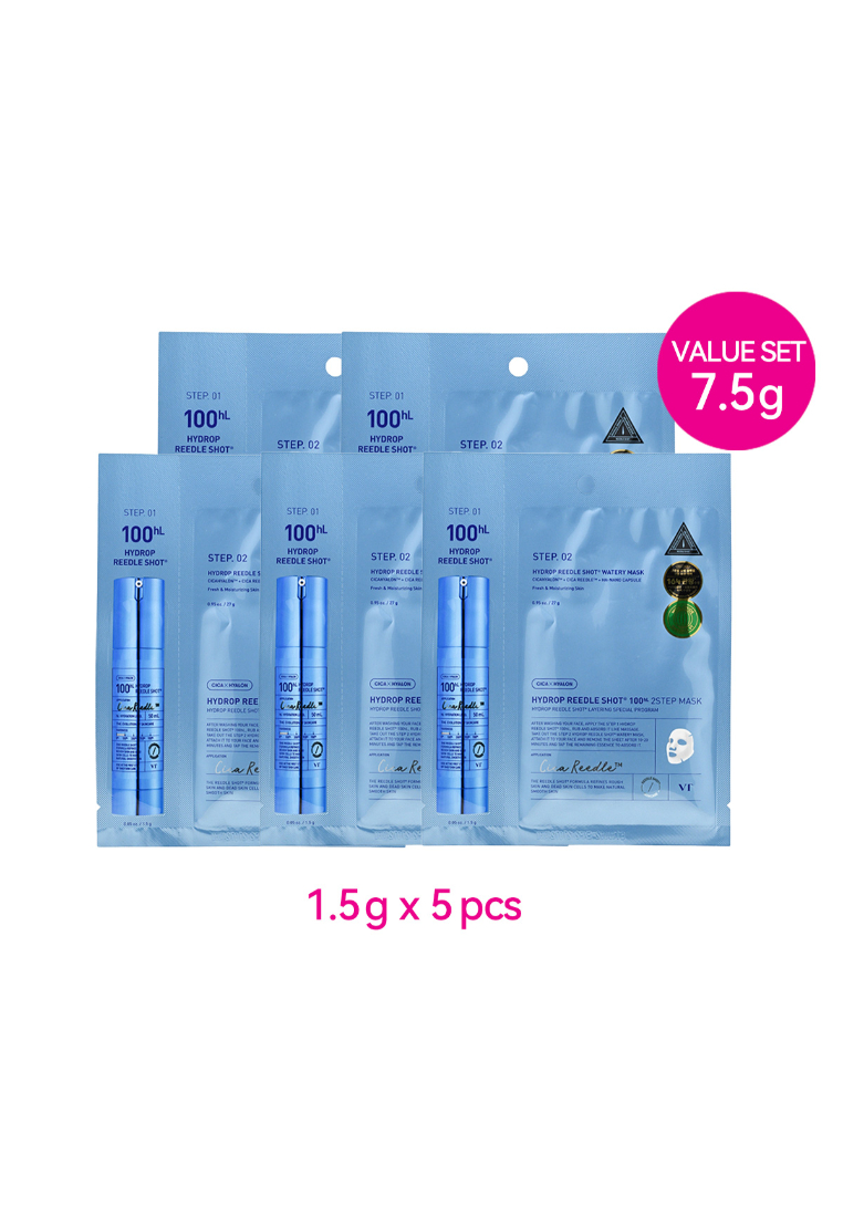 VT Cosmetics VT Hydrop Reedle Shot 100hl 2 Step Mask Value Set (1.5g x 5pcs)