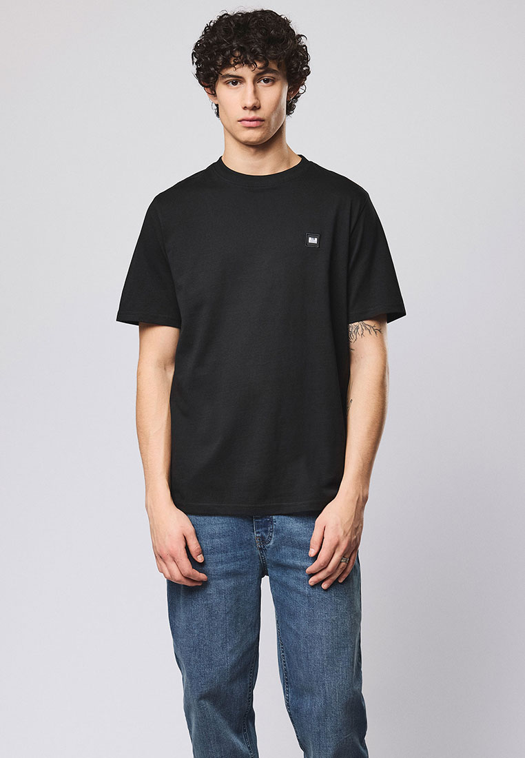 Weekend Offender MENS BLACK ISLEY TEE WITH FLAT BINDING