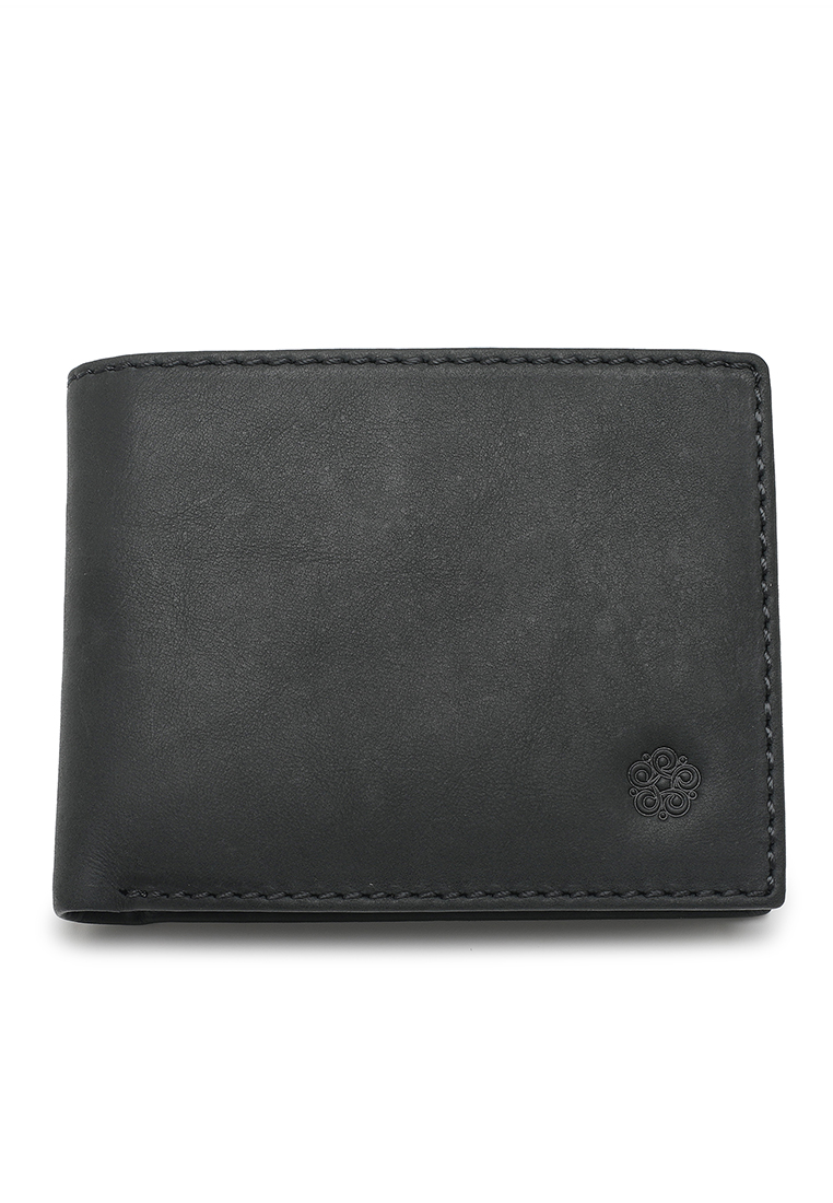 Wild Channel Men's Genuine Leather RFID Blocking Bi Fold Wallet