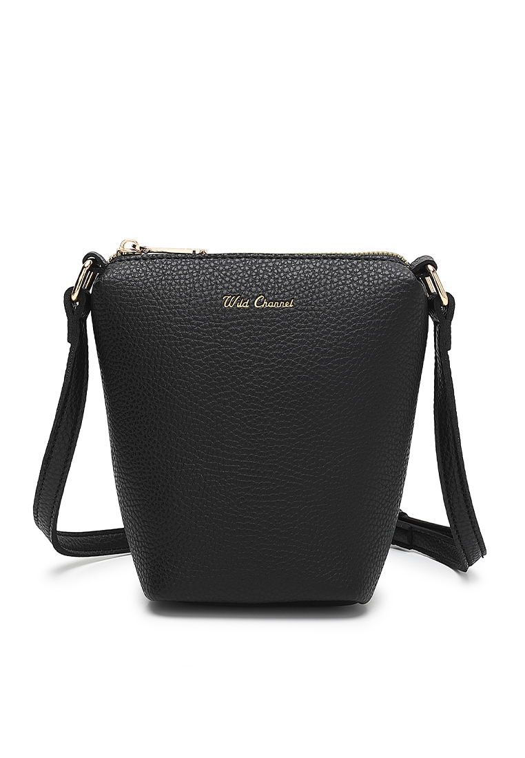 Wild Channel Women's Shoulder Sling Bag / Crossbody Bag - Black